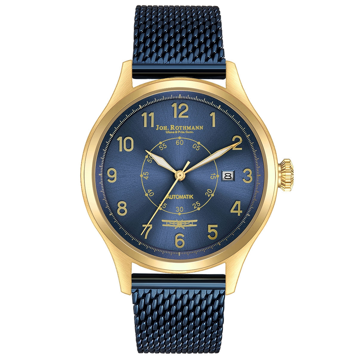 Armbanduhr Automatikuhr Blaues Zifferblatt Herren Automatikuhr