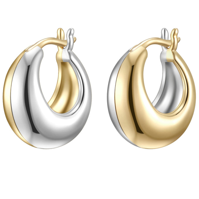Creolen Sterling Silber bicolor