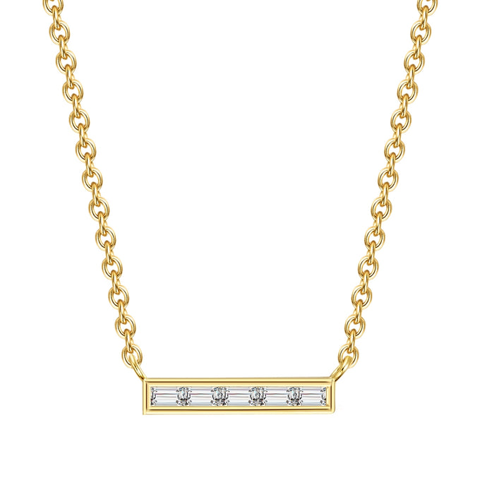 Kette mit Anhänger Sterling Silber gelbgold Zirkonia weiß