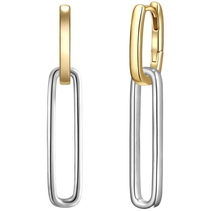 Creolen Sterling Silber bicolor