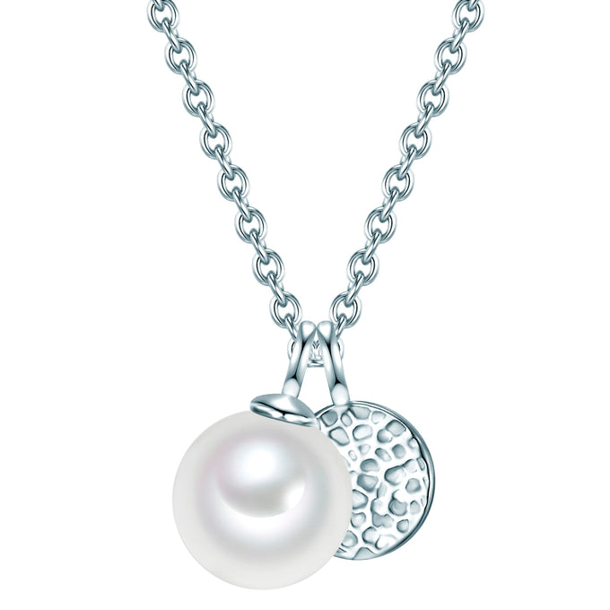 Kette mit Anhänger Sterling Silber Süßwasser-Zuchtperle weiß