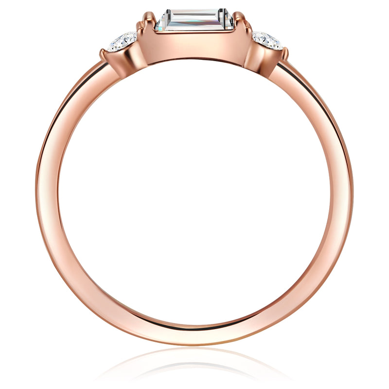 Ring roségold verziert mit Kristallen von Swarovski® weiß