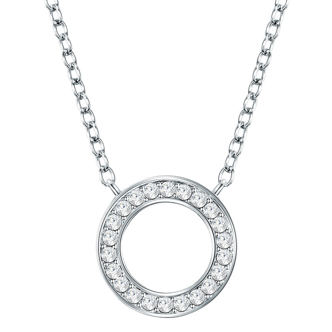 Kette mit Anhänger verziert mit Kristallen von Swarovski® weiß