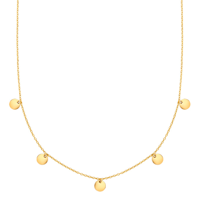 Kette mit Anhänger Edelstahl gelbgold