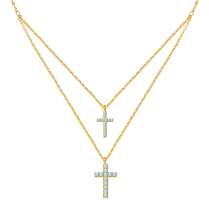 Kette mit Anhänger gelbgold Zirkonia weiß