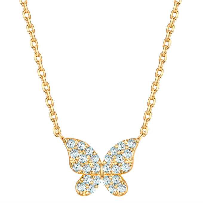 Kette mit Anhänger gelbgold Zirkonia weiß