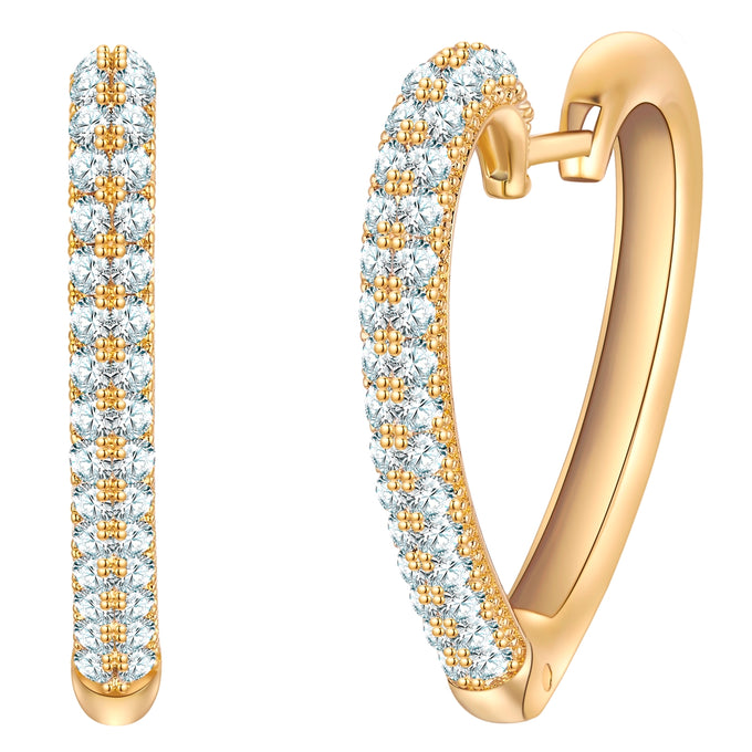 Creolen gelbgold Zirkonia weiß