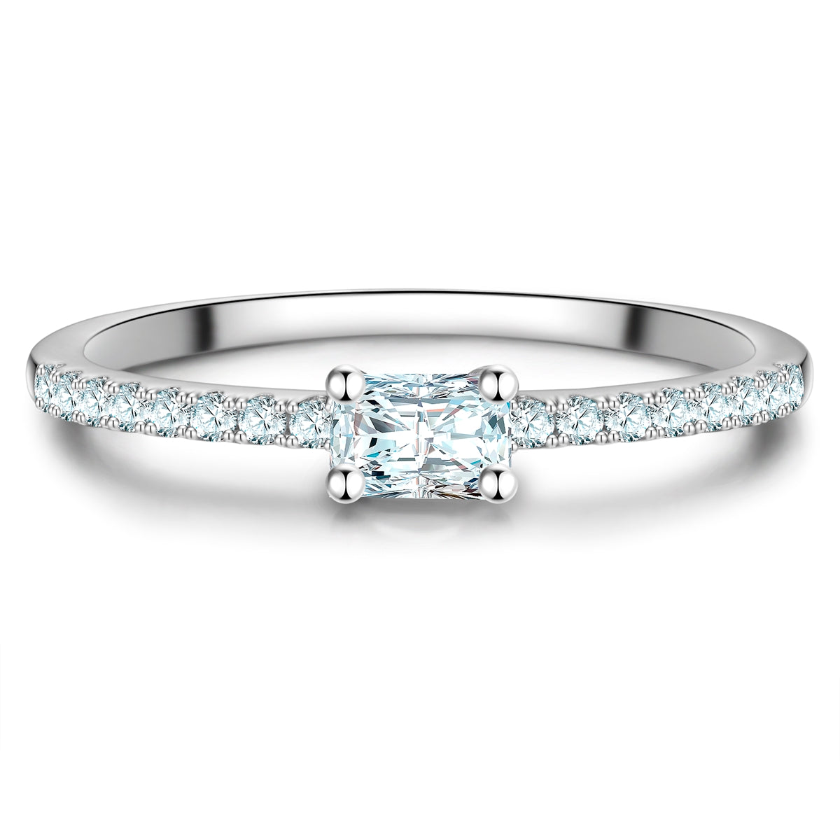 Ring Sterling Silber Zirkonia weiß