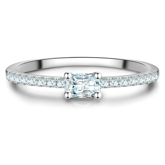 Ring Sterling Silber Zirkonia weiß