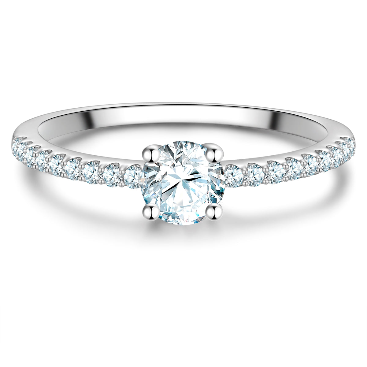Ring Sterling Silber Zirkonia weiß
