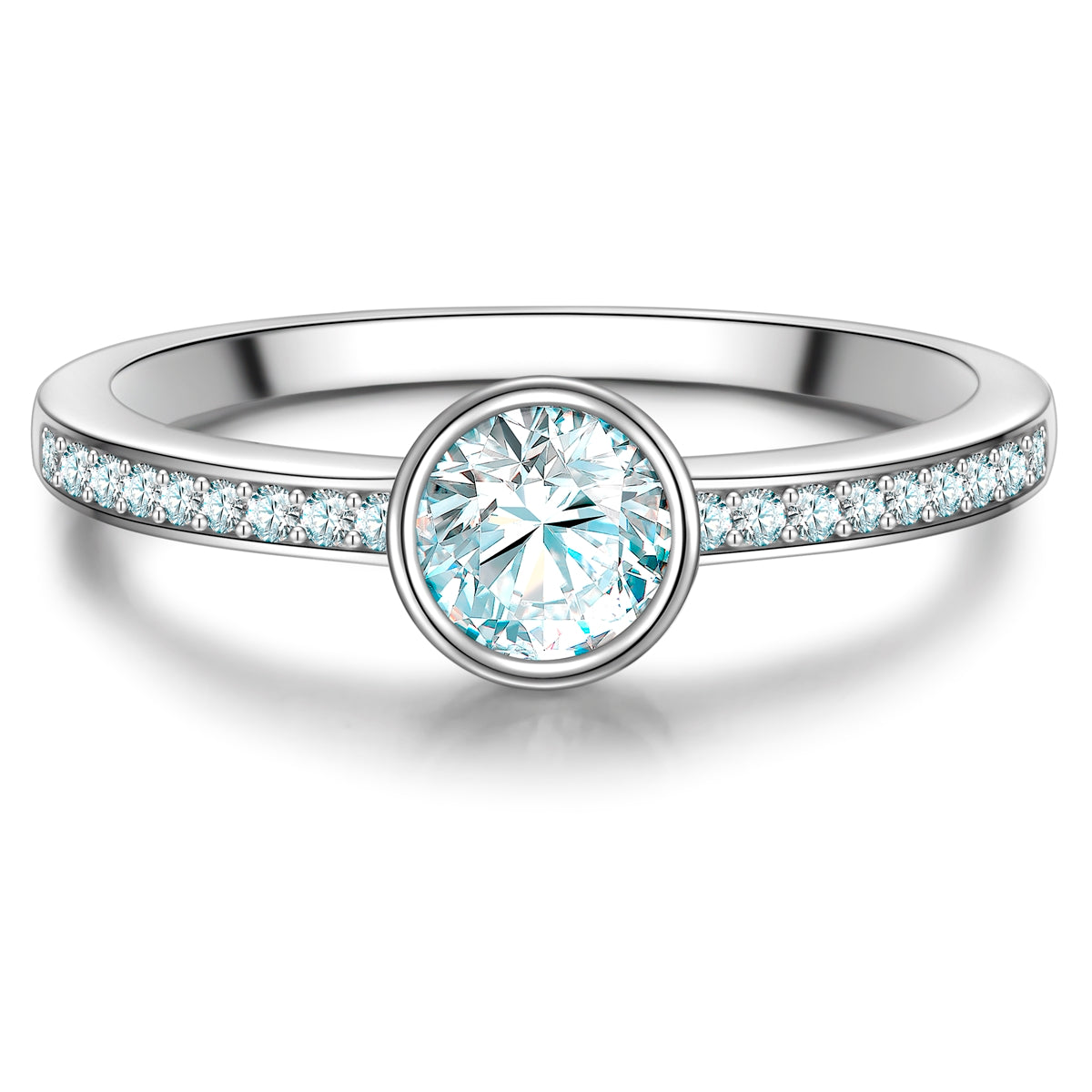 Ring Sterling Silber Zirkonia weiß