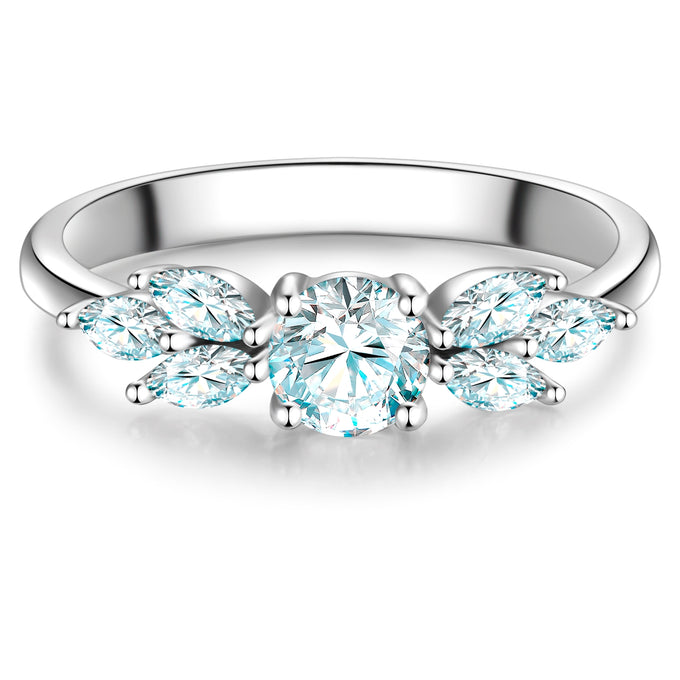 Ring Sterling Silber Zirkonia weiß