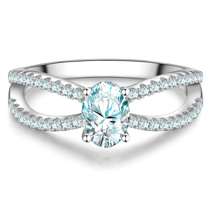 Ring Sterling Silber Zirkonia weiß