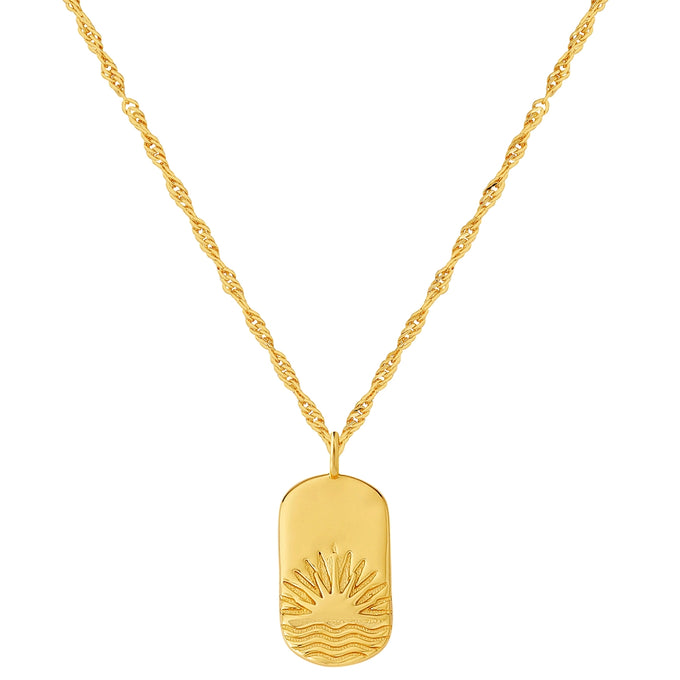 Kette mit Anhänger Sterling Silber gelbgold