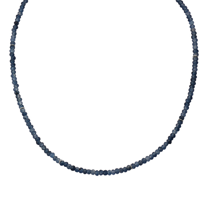 Kette Sterling Silber Chalcedon blau