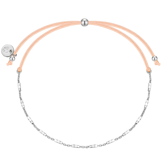 Armband Sterling Silber Textil (beige)