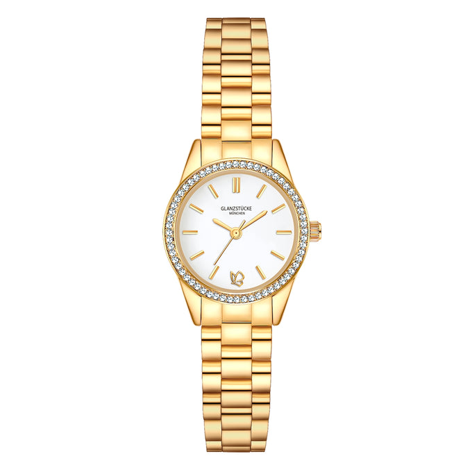 Damen Quarzuhr gelbgold Edelstahl gelbgold
