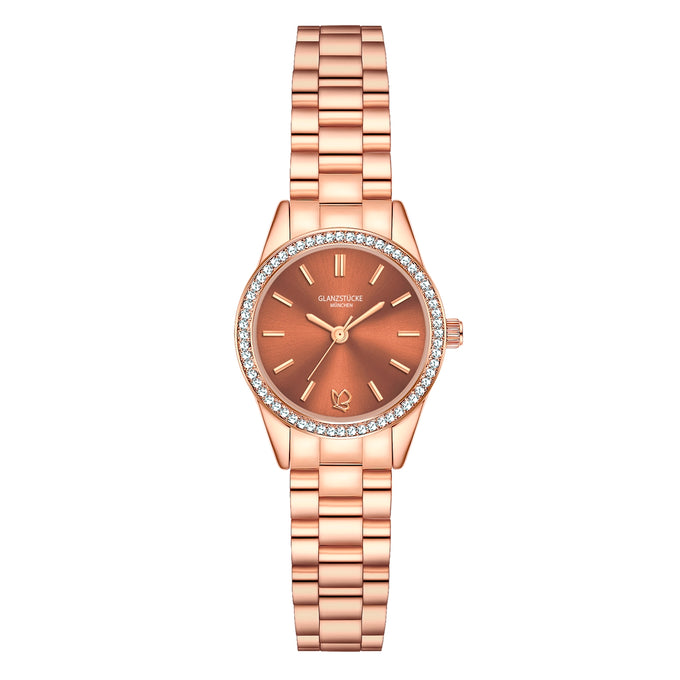 Damen Quarzuhr roségold Edelstahl roségold