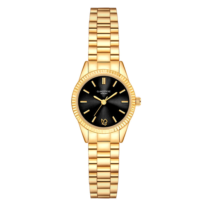 Damen Quarzuhr gelbgold Edelstahl gelbgold