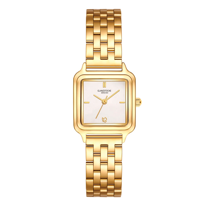 Damen Quarzuhr gelbgold Edelstahl gelbgold