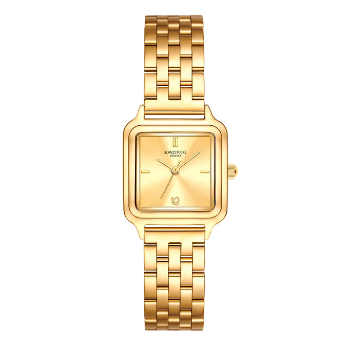 Damen Quarzuhr gelbgold Edelstahl gelbgold