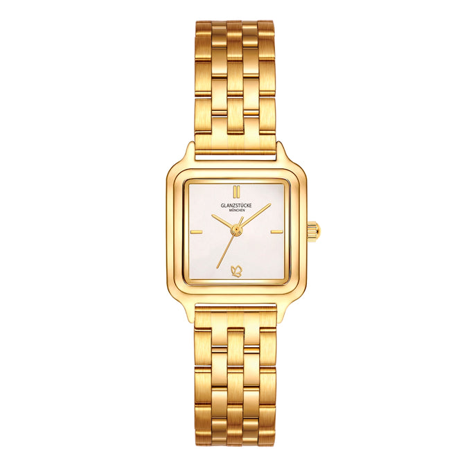 Damen Quarzuhr gelbgold Edelstahl gelbgold