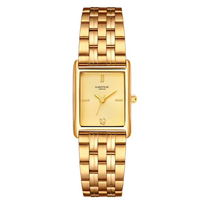 Damen Quarzuhr gelbgold Edelstahl gelbgold