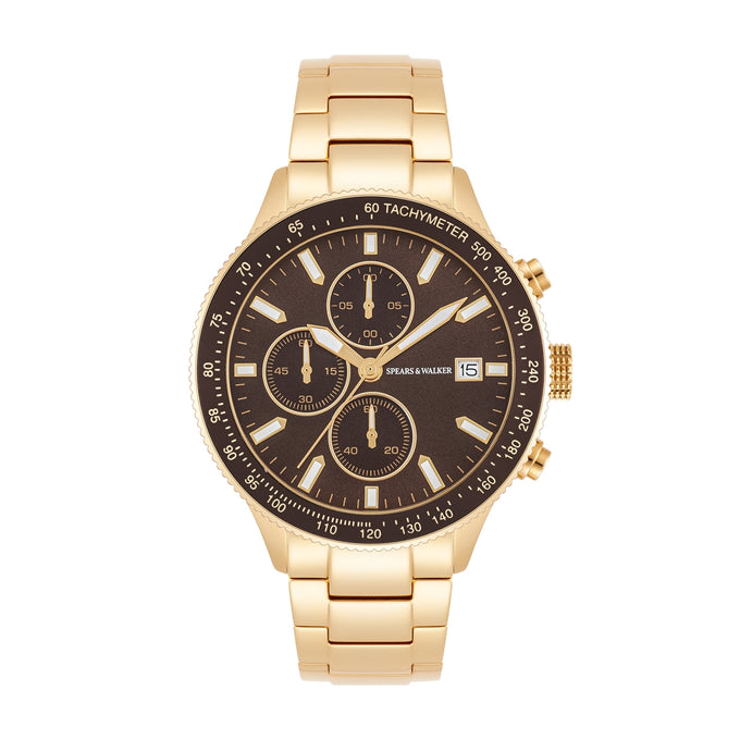 Herren Chronograph gelbgold Edelstahl gelbgold