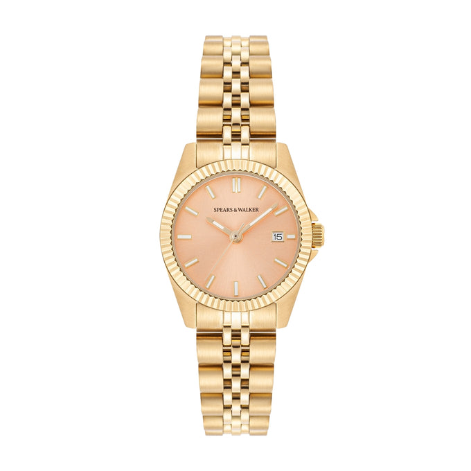 Damen Quarzuhr gelbgold Edelstahl gelbgold