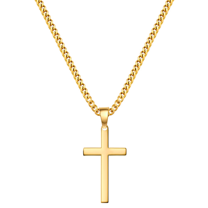 Kette mit Anhänger Edelstahl gelbgold