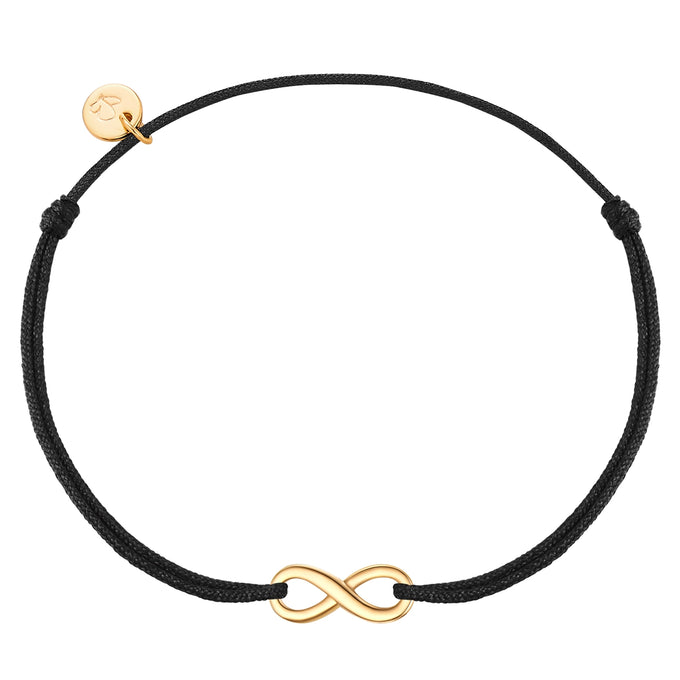 Armband Sterling Silber gelbgold Textil (schwarz)