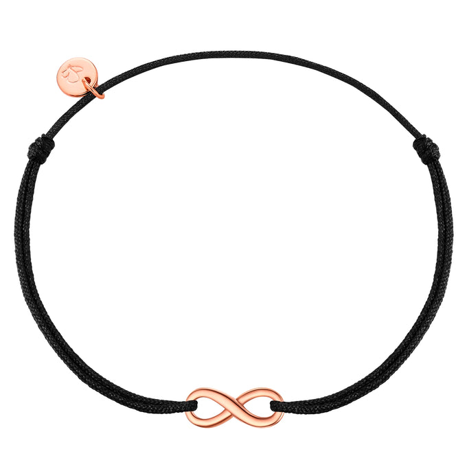 Armband Sterling Silber roségold Textil (schwarz)