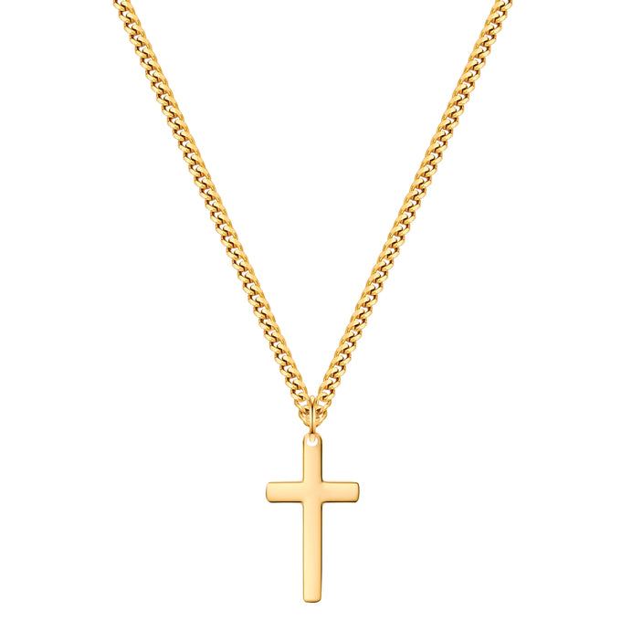 Kette mit Anhänger Edelstahl gelbgold
