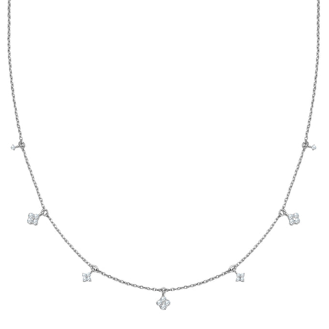 Kette mit Anhänger Sterling silber Zirkonia weiß