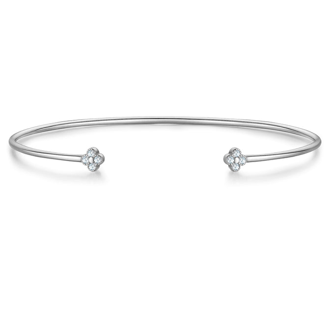 Armreif Sterling Silber Zirkonia weiß