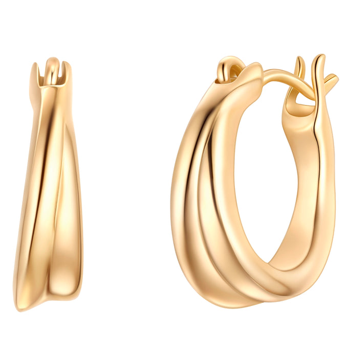 Creolen Sterling Silber gelbgold