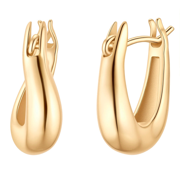 Creolen Sterling Silber gelbgold