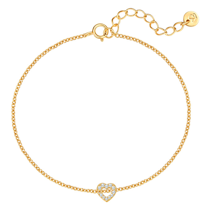 Armband Sterling Silber gelbgold Zirkonia weiß