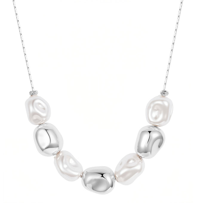 Kette Glasperle weiß