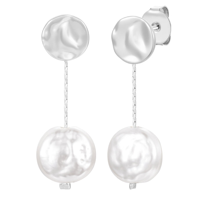 Ohrstecker Glasperle weiß