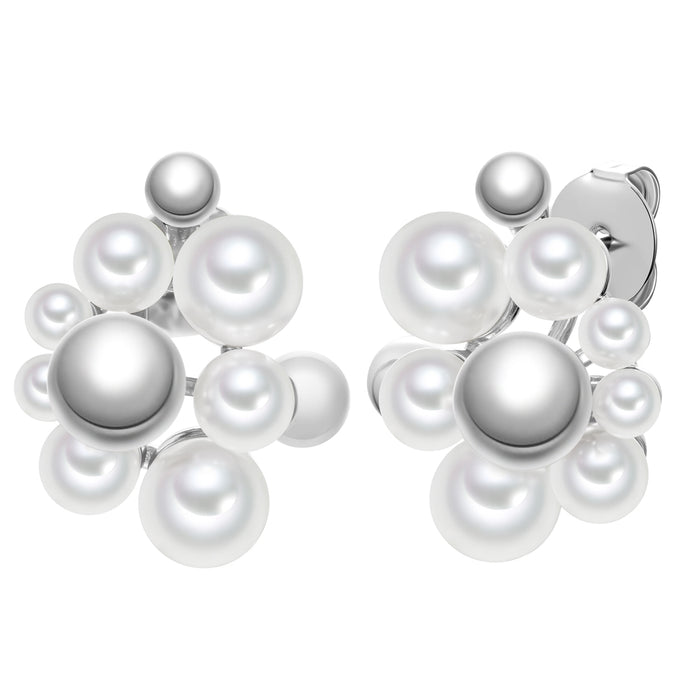 Ohrstecker Perle (synth.) weiß