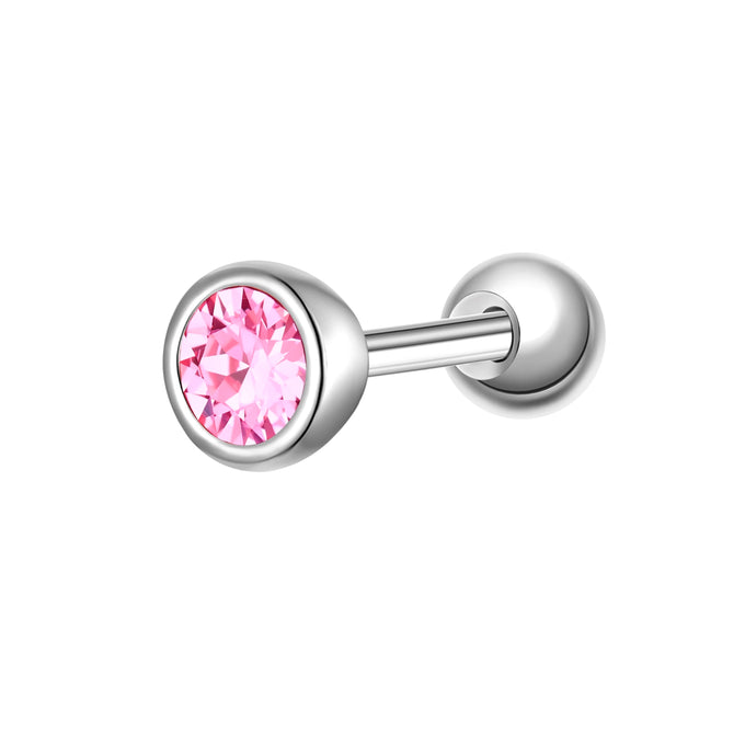 Piercing Sterling Silber Zirkonia pink