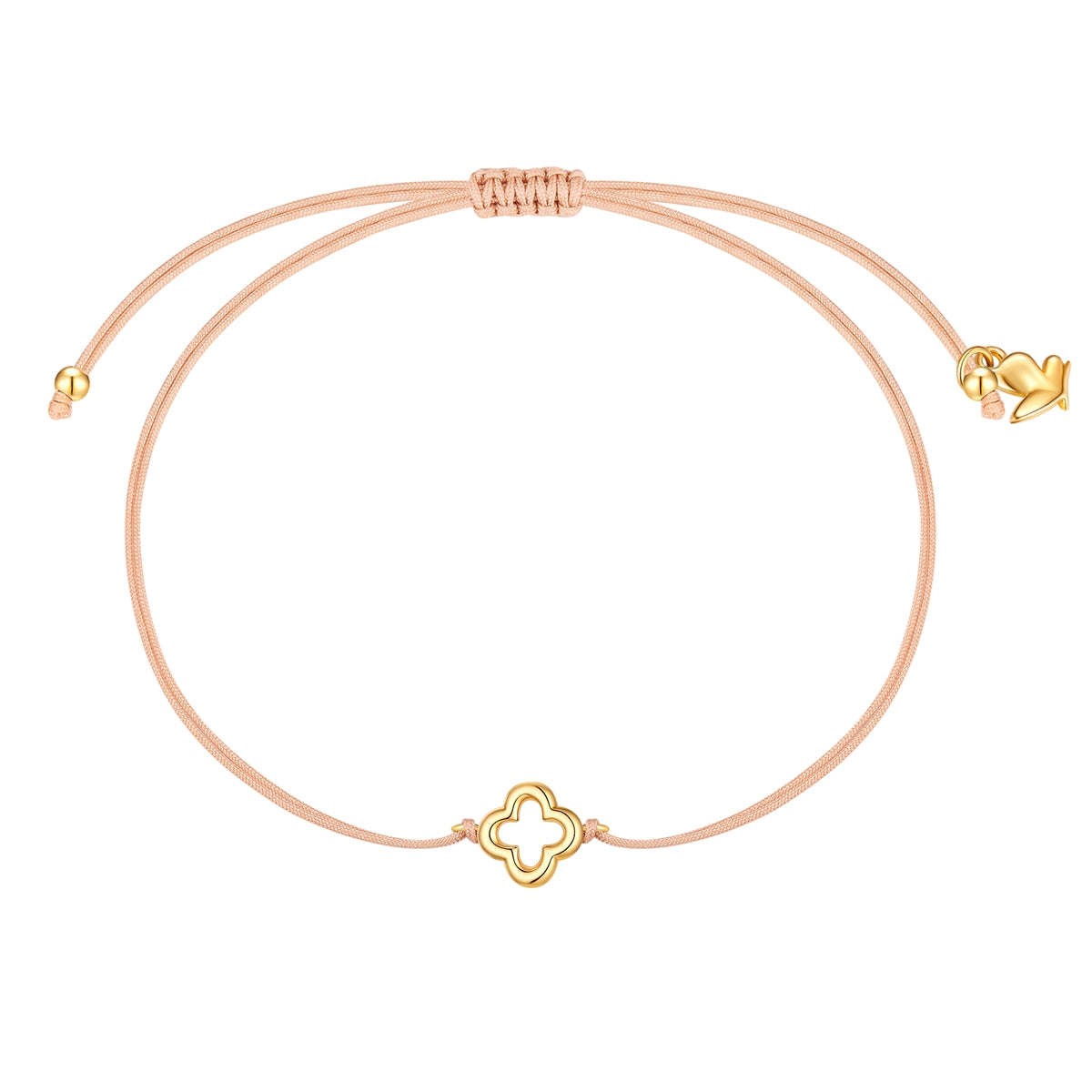Armband Edelstahl gelbgold Textil (beige)