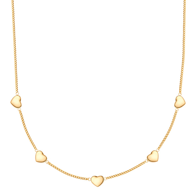 Kette mit Anhänger Edelstahl gelbgold