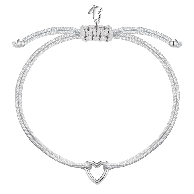Armband Edelstahl Textil (silber)