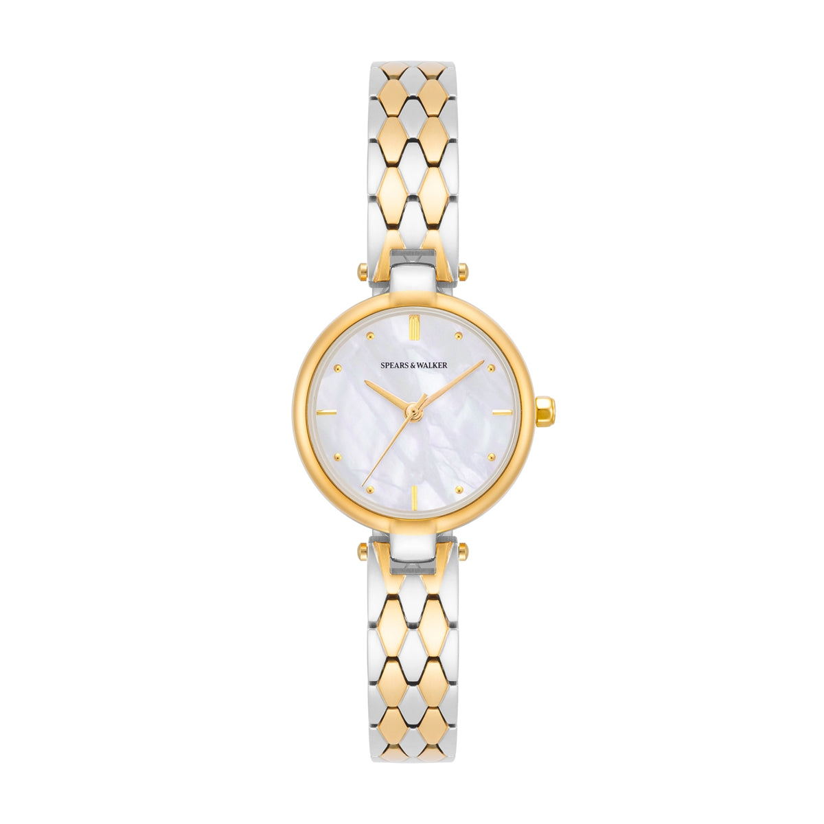 Damen Quarzuhr gelbgold Edelstahl bicolor