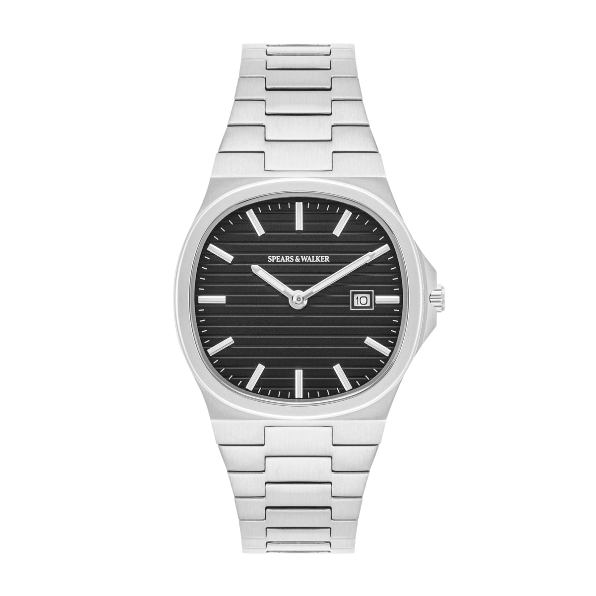 Herren Quarzuhr silber Edelstahl silber