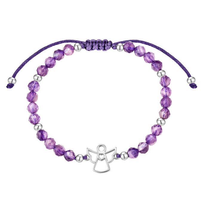 Armband Textil (lila) Amethyst