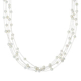 Kette Sterling Silber Süßwasser-Zuchtperle weiß
