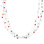Kette Süßwasser-Zuchtperle weiß verziert mit Kristallen von Swarovski®
